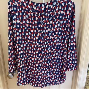 NYDJ 3/4 Sleeve Henley Blouse